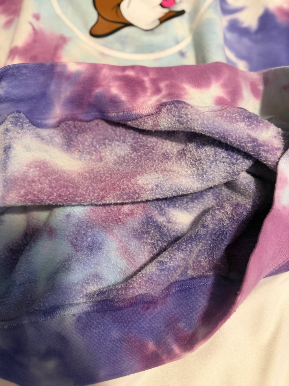 Buc-ees Adult Beaver Logo Pullover Crewneck Sweatshirt Purple Tie Dye - Picture 5 of 7